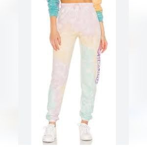 NWOT Revolve By Samii Ryan "Nah Love I'm Good" Sweatpants in Tie Dye